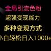 全局引流色粉 超强变现能力 多种变现方式 小白轻松日入1000+