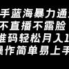 快手蓝海暴力通道，不直播不露脸，靠二维码轻松月入1W+，操作简单易上手