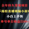 2024年 最优项目，烧脑小游戏不露脸直播  小白上手快 无门槛 一天收益2500+