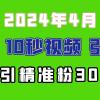 2024最新抖音豪车EOM视频方法，日引300+兼职创业粉