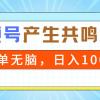 2024年视频号，产生共鸣赛道，简单无脑，一分钟一条视频，日入1000+