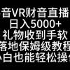 抖音VR财神直播间，日入5000+，礼物收到手软，落地式保姆级教程，小白也...