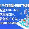 秒返佣金日入过千的流量卡代理项目，平均推出去一张流量卡佣金150