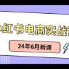 小红书电商实战营：小红书笔记带货和无人直播，24年6月新课