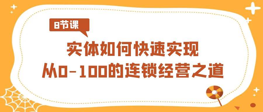 企业连锁经营课程：赛道定位\盈利模型\标准化\差异化\人才招聘（8节视频课）插图