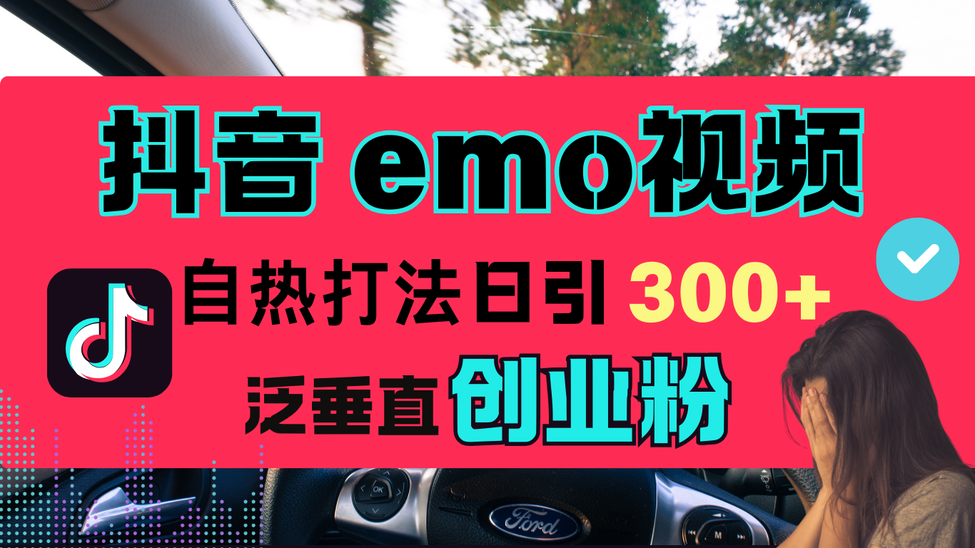 抖音“EMO视频”自热流打法，日引300+泛垂直创业粉插图