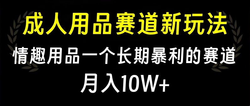 大人用品赛道新玩法，****一个长期暴利的赛道，月入10W+插图