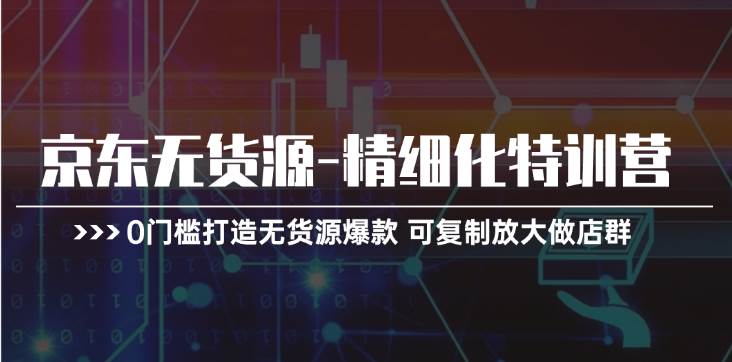 京东无货源-精细化特训营，0门槛打造无货源爆款 可**放大做店群插图