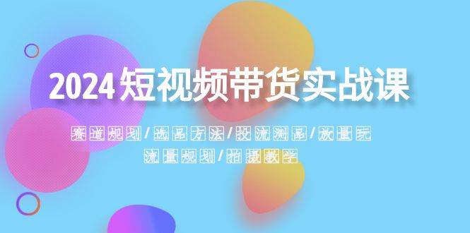 2024短视频带货实战课：赛道规划·选品方法·投流测品·放量玩法·流量规划插图