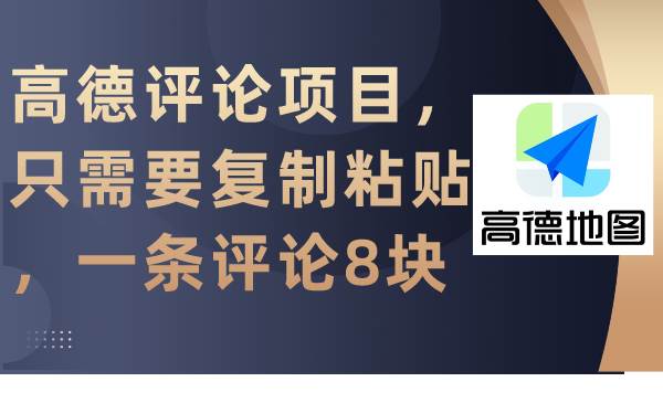 高德评论项目，只需要**粘贴，一条评论8块插图