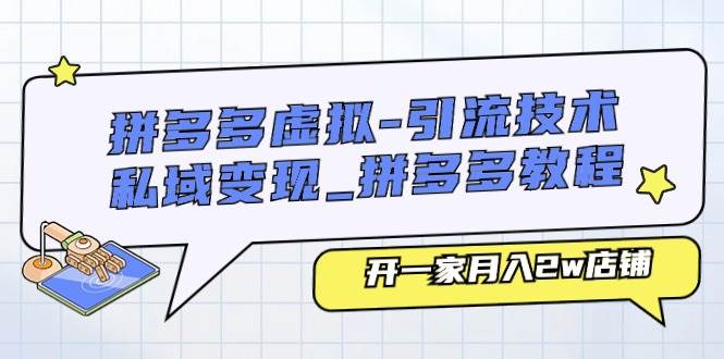 拼多多虚拟-引流技术与私域变现_拼多多教程：开一家月入2w店铺插图