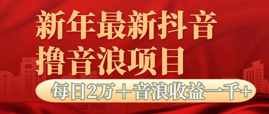 抖音音浪掘金项目每日2万＋音浪高收益1000＋插图