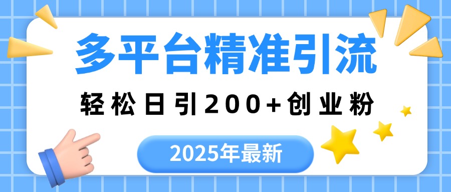 2025年最新多平台精准引流，轻松日引200+插图