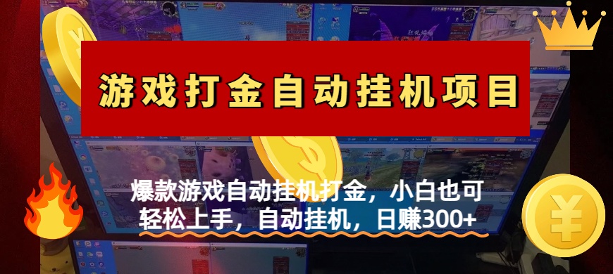 爆款游戏自动挂机打金，小白也可轻松上手，自动挂机，日赚300+插图